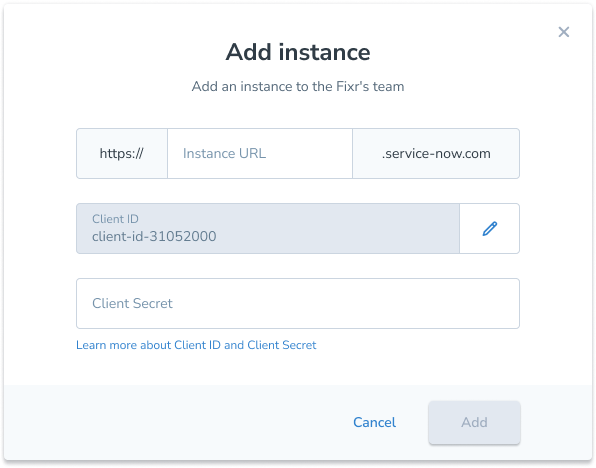 Fixr Setup Instance Information